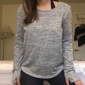 athletic open back knit tee